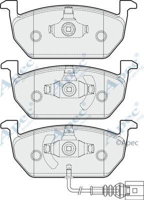 APEC BRAKING Комплект тормозных колодок, дисковый тормоз PAD2028
